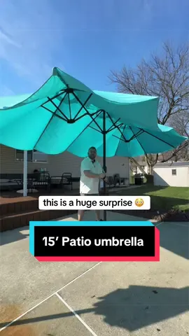 Need some shade in your backyard on those hot summer days?  15’ umbrella will help… #tiktokshopspringsale #tiktokshopcreatorpicks 