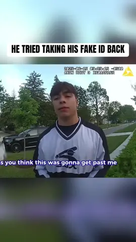Officers responded to reports of a disturbance and located the main suspect. After claiming he didn’t have an ID, he produced a fake one. Then he tried taking it back, turning the situation into something much worse. #bodycam #underage #fakeid #disturbance #caughtoncamera 