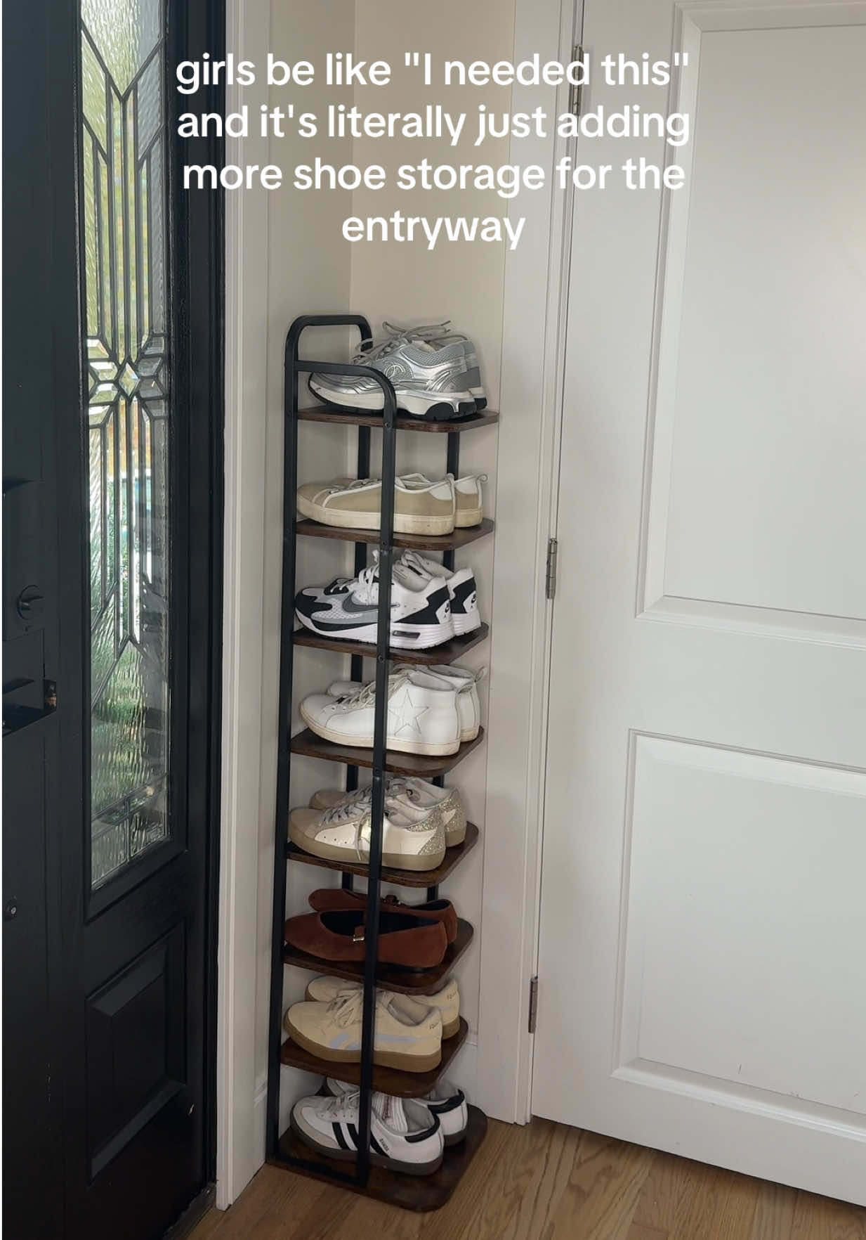gifted by Wayfair - literally day and night. Love that I can finally SEE and wear my shoes. #wayfair #wayfaircreator #shoestorage #homeorganization @Wayfair 
