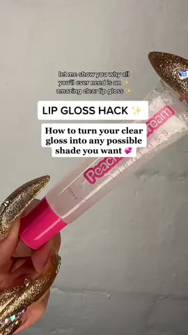 Lip Gloss Hack 💕 How to turn your clear gloss into any shade you want! #glamraider #makeuptips #lipgloss #makeuphacks 