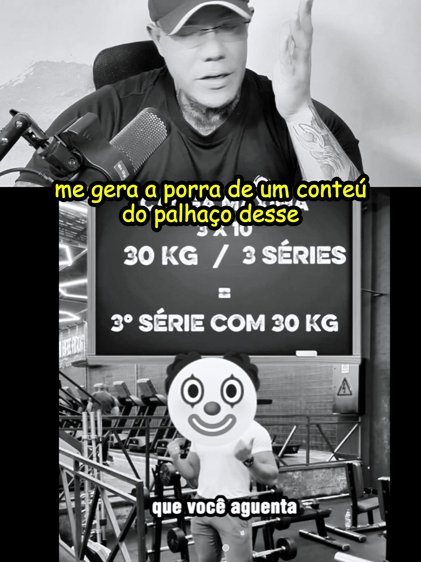 Que asco, essa é a palavra, o realmente, tá virando um picadeiro, só tem palhaço fazendo bizarrice na internet, e o pior é quem dá palco! Não saber o básico, não saber diferença entre progressão, pirâmide, como que monta um treino? Como que cuida de aluno? E ainda divulga própria plataforma, pensa o nível desta joça. Porr4 tá FODA