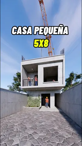 Casa pequeña de Dos niveles 🏠 #housetour #construction #casaspequeñas #arquitectura #tinyhouse 