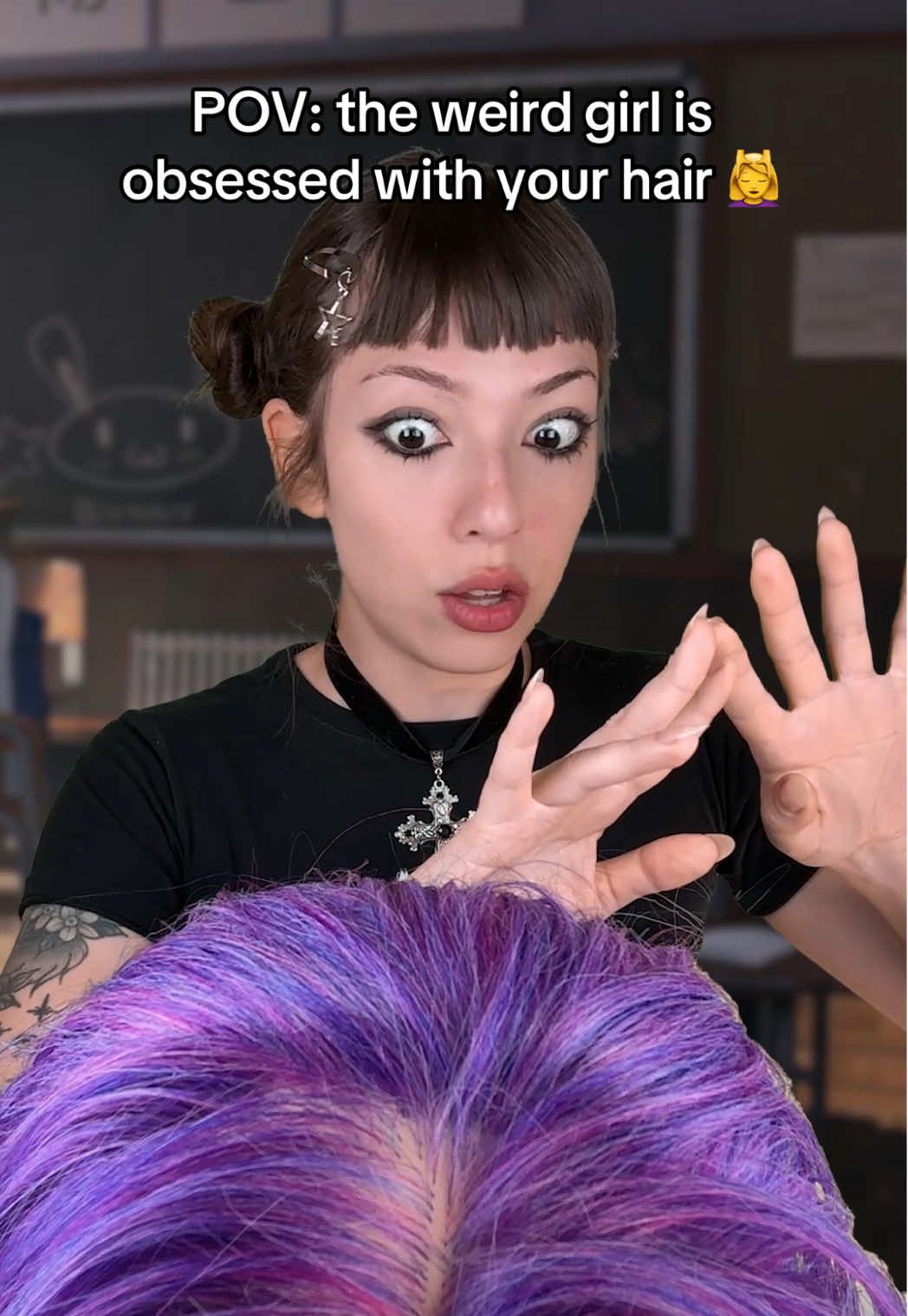 ela ficou muito obcecada pelo seu cabelo 💆‍♀️ #asmr 