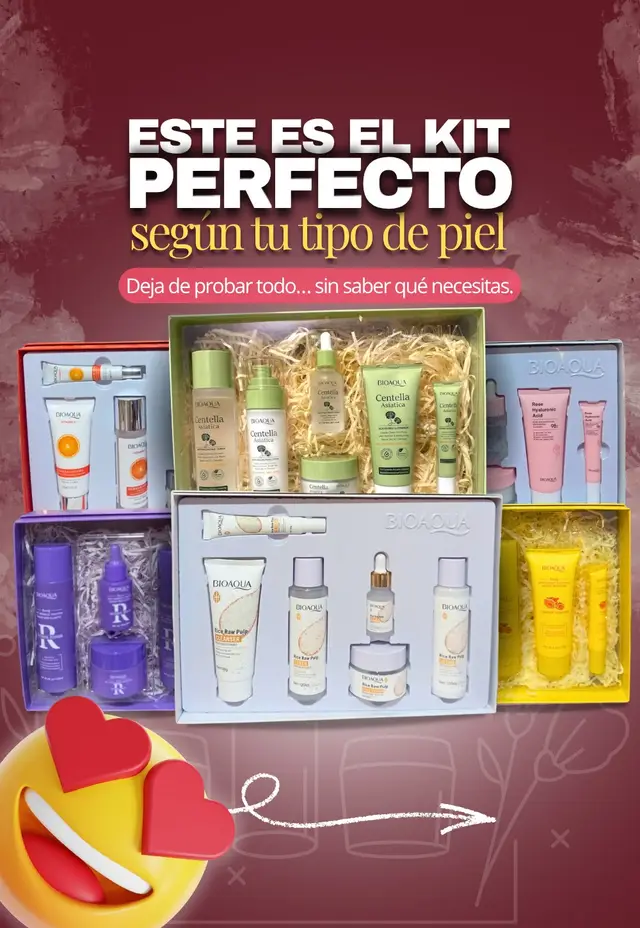 Deja de gastar en productos que no son para ti ❌ Tu piel no mejora… porque no estás usando el kit correcto. Cada tipo de piel necesita algo diferente. Y aquí ya viste cuál es el tuyo 👀 💬 Escríbeme ahora y te ayudo a elegir el ideal 📲 Ve a mi perfil y haz tu pedido antes que se agoten #llallagua_potosi_bolivia🇧🇴 #cosmetics #skincare #bioaqua 