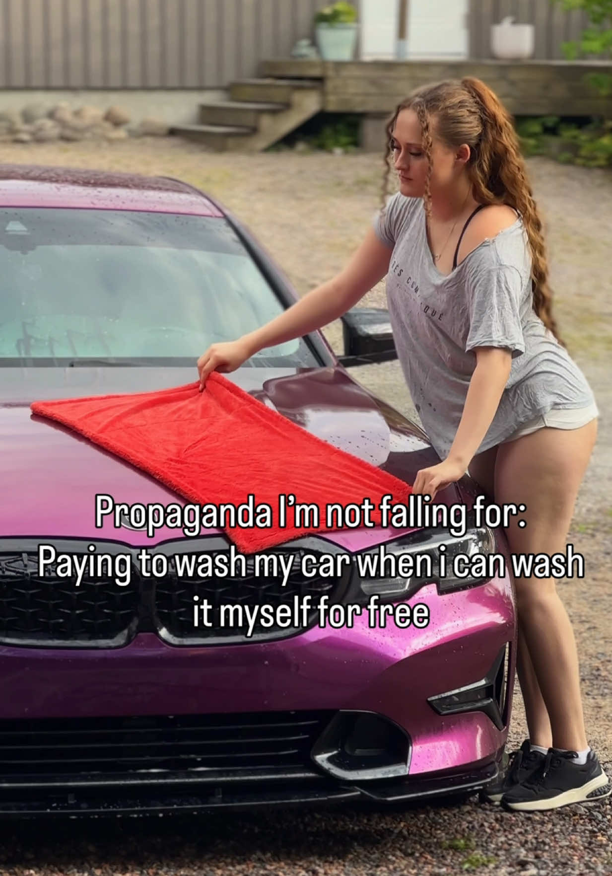 And especially now when gas prices are rising 😅 #cartok #bmw #cargirl #carwash 
