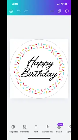 Happy birthday edible image design 🎁 #canva #edibleimage #happybirthday #tutorial #chocolatecoveredoreos 