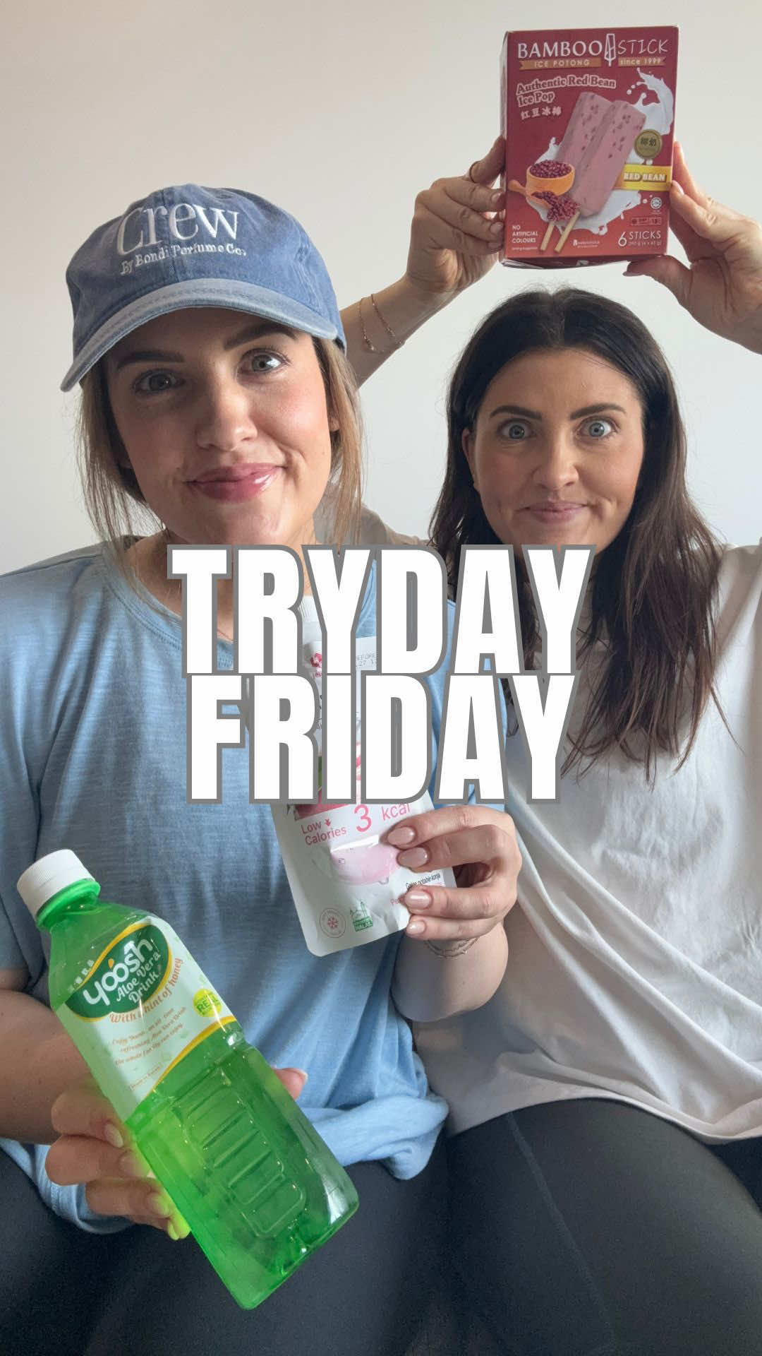 TRYDAY FRIDAY It’s some rogue items from the international aisle this week.  We try… • Red bean ice pops • Aloe Vera drink • Peach konjac drinkable jelly Comment below with your try-deas! #trydayfriday #foodreviews #tryingnewfoods @Liberty Paschke @Eliza 