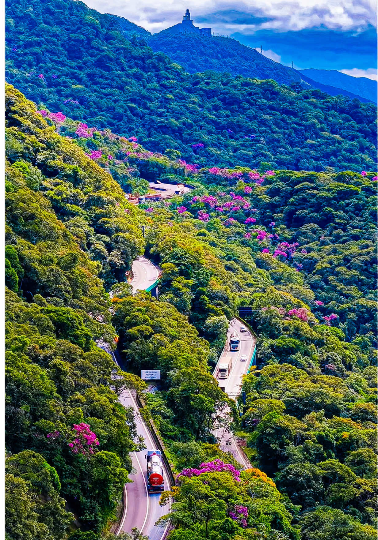 A Rodovia Anchieta impressiona em cada detalhe, com a grandiosa Usina Hidrelétrica Henry Borden ao fundo e toda a beleza da Serra do Mar. Um trajeto que conecta o Planalto Paulista à Baixada Santista e exige respeito de quem vive a estrada. Já passou por aqui? 👀 Comenta aí quando foi a última vez 👇 #vidanaestrada #BrutosDoAsfalto #CaminhoneirosDoBrasil #rodoviaanchieta #SerraDoMar 