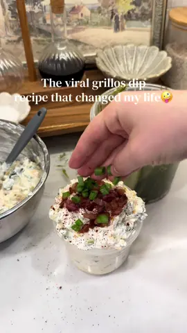 The viral grillos dip was SOO GOOD!! Adding it to dip rotations🥒 32 oz chopped grillos pickles 8oz whipped cream cheese 1 cup plain yogurt 1 cup shredded cheddar cheese 1 packet ranch seasoning Lots of Bacon & Green onion Recipe from @CohostChristy     @Grillo's Pickles @Philly Cream Cheese #grillospickles #viralrecipes #Foodie #pickles #EasyRecipes 