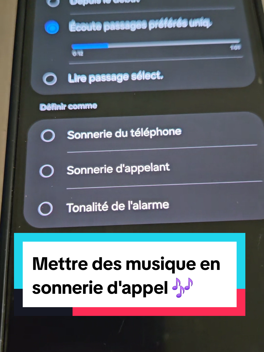 Je te montre comment mettre n'importe quel sonnerie ou musique en sonnerie d'appel sur ton téléphone  #astuce #astucetiktok #musique 
