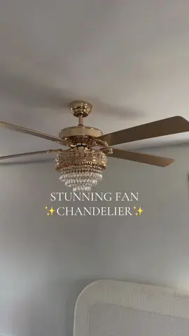 OBSESSED✨ #ceilingfan #lighting #chandeliers #fandelier #homedecor 