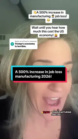 Replying to @tx21vot 👋a 500% increase in layoffs in manufacturing! 😳#Manufacturing #Jobs #EconomicCrisis #EconomicNews #bluecollar 