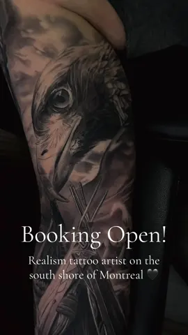Here is the inner arm section of a native woman sleeve I tattooed last year! We went with a beautiful eagle looking over a tipi in the field 🦅🏕️🖤 The piece is completly healed!#tattoo#tattoomontreal#bngtattoo#realistic#montreal
