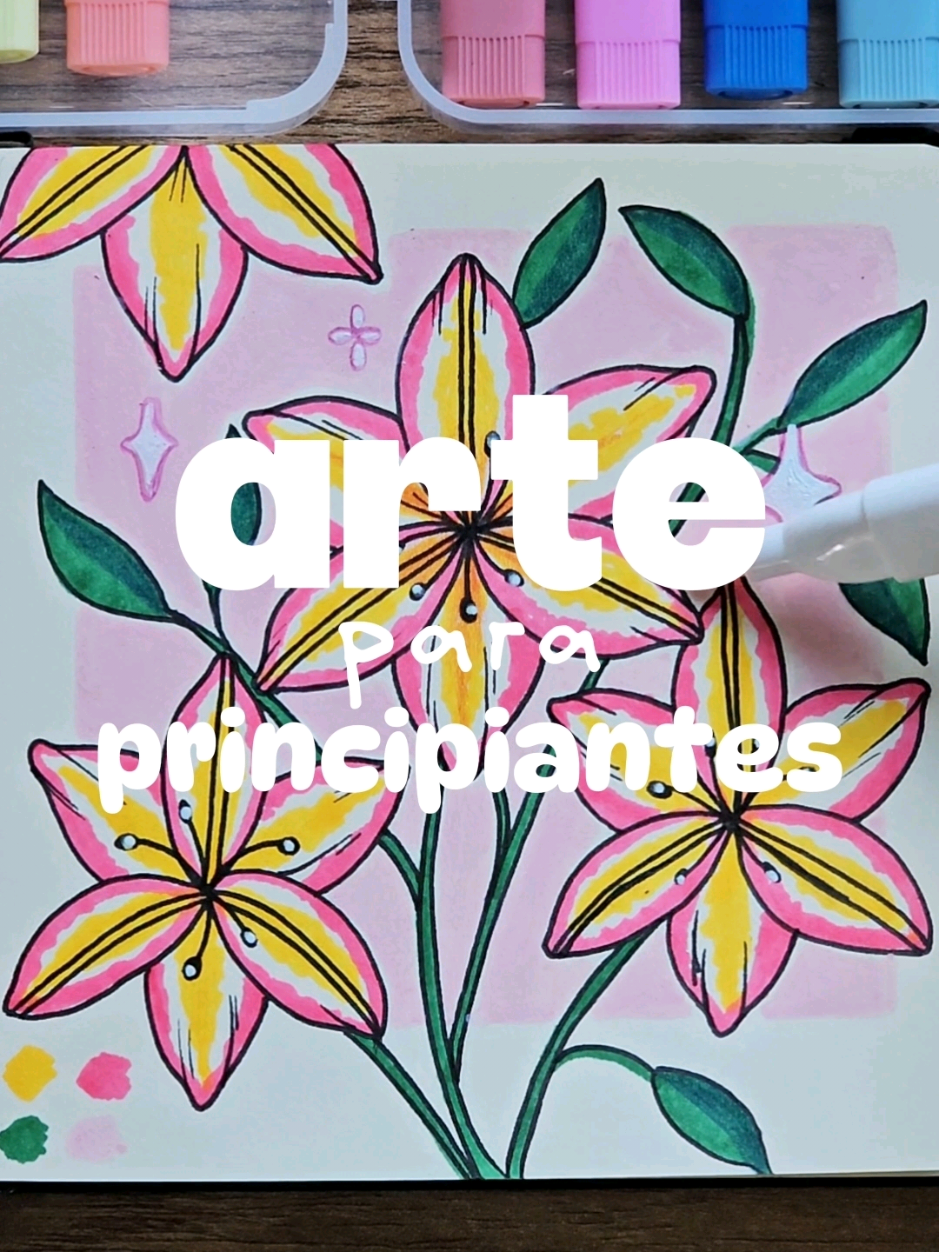 Parte 13 de arte para principiantes! 💕👩🏻‍🎨 En esta serie te enseño que cualquiera puede hacer arte Hoy les enseño a dibujar Lirios de una manera superfácil, espero que les guste 🌸✨️ Si tienen alguna duda los leo en comentarios 👇🏼 #tutorial #arte #aprendeadibujar  #dibujo #sketchbook 