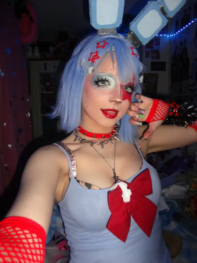 Toy Bonnie | someone save me from being shadow banned oh my gyatt #toybonnie #toybonniecosplay #fnaf2 #fnaf2cosplay #fnaf 