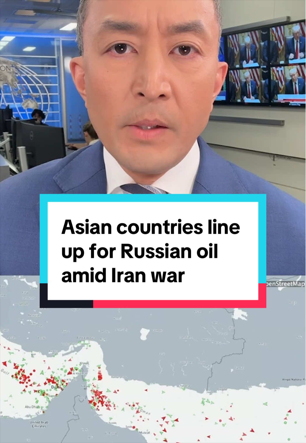 Asian countries are lining up for Russian oil as the war in Iran has largely blocked off the supply sailing out of the Strait of Hormuz, which accounts for 20 million barrels a day. @Ramy Inocencio explains. #iran #oil #war 
