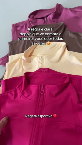 A regra é clara:  depois que vc compra o  primeiro, você quer todas  as cores dessa regata esportiva 😍