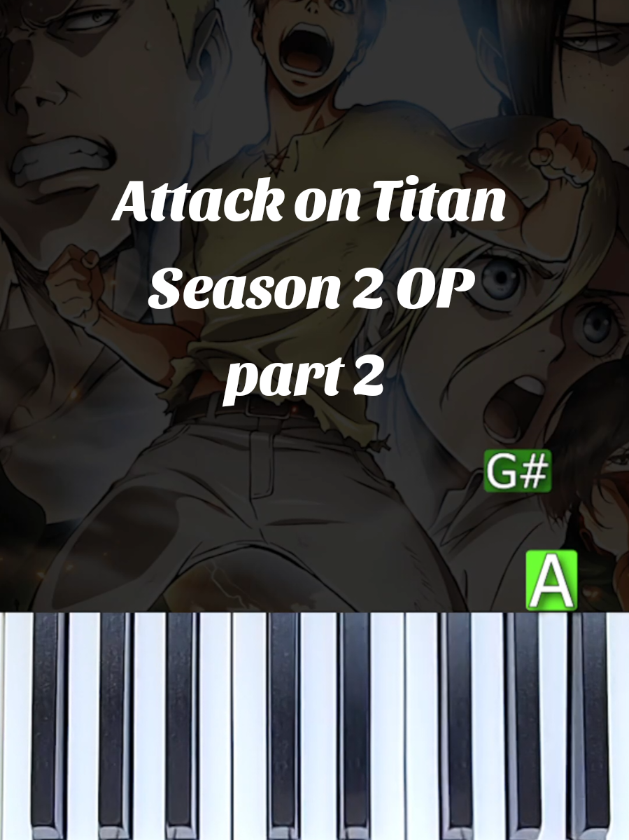 Attack on Titan Season 2 OP - Shinzou wo Sasageyo part 2 (easy piano tutorial) #AttackOnTitan #shinzouwosasageyo #pianotutorial #pianolesson #piano 