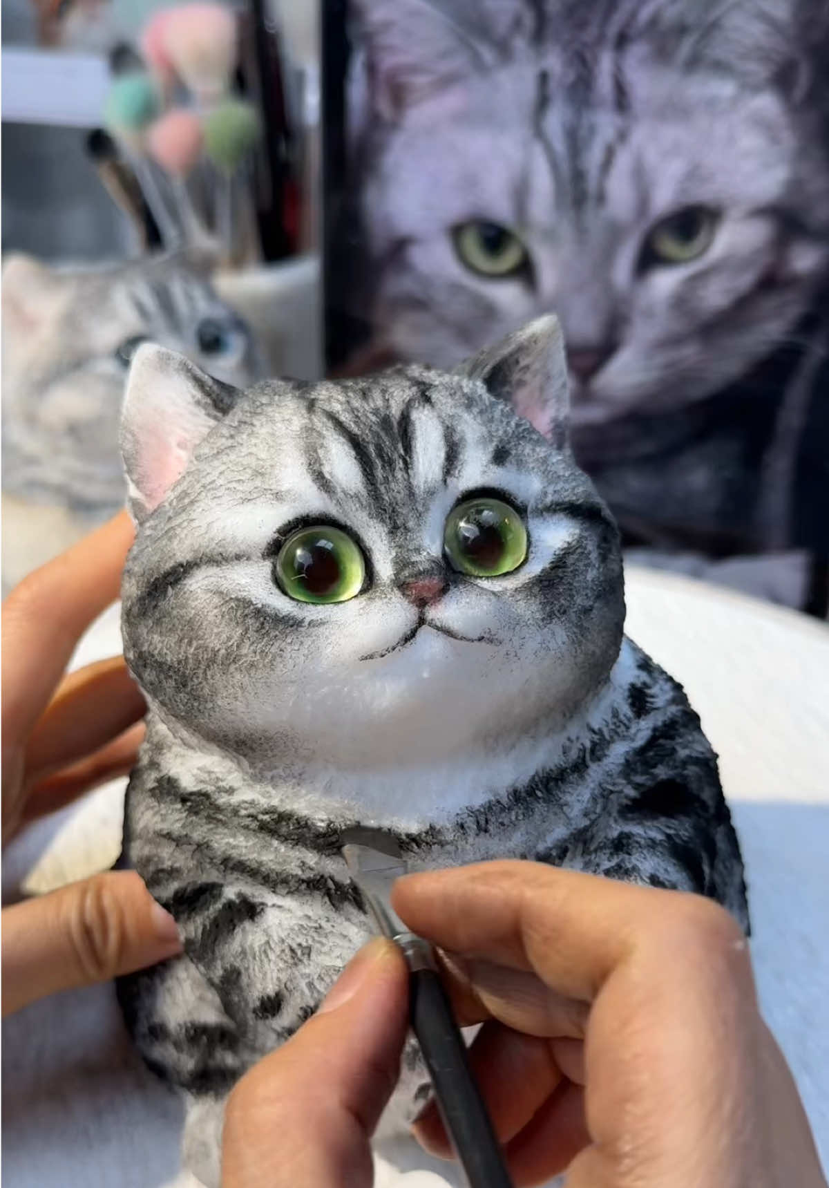 Look at me! You little human! #art #fyp #fluffy #DIY #handmade 