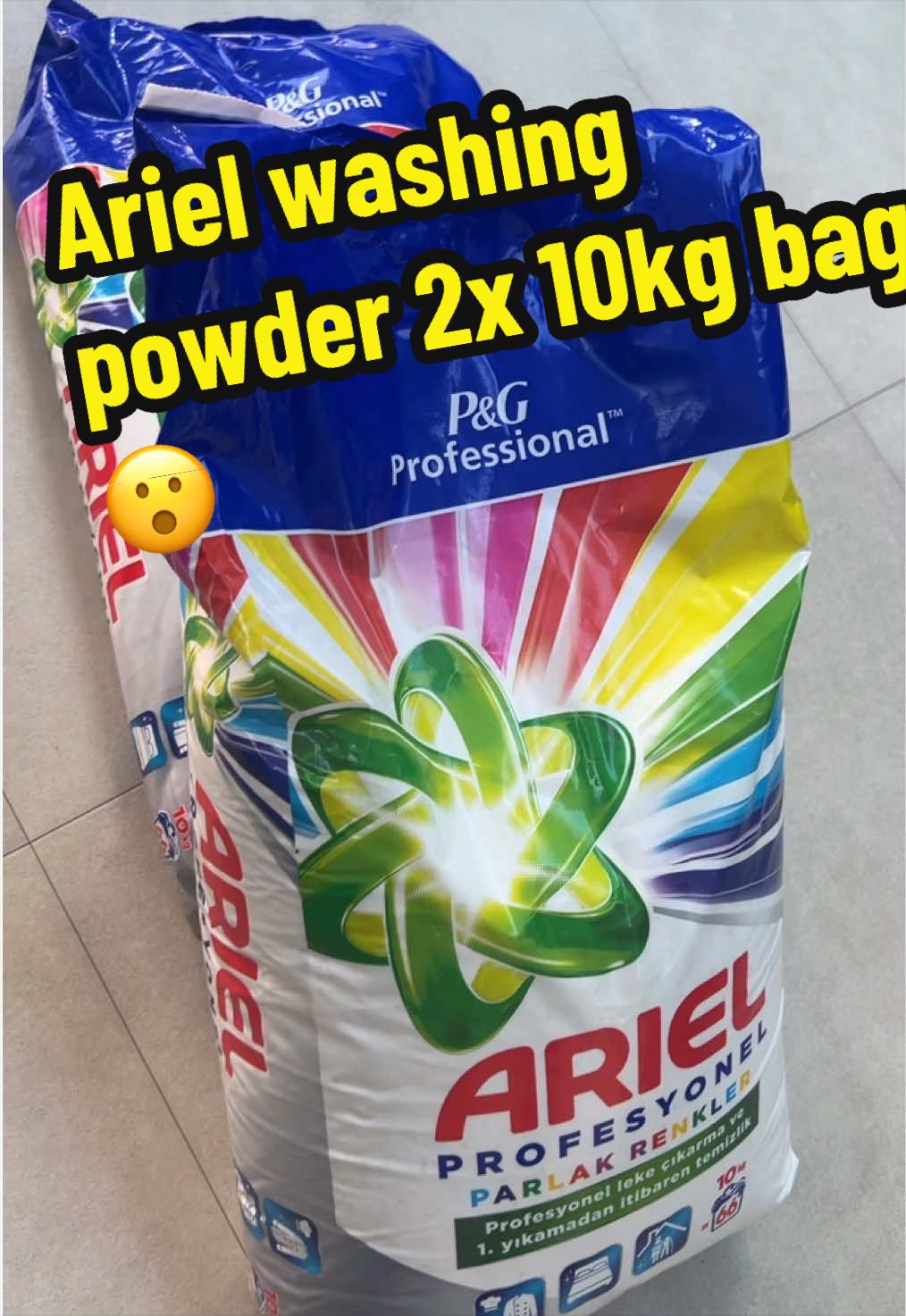 Ariel washing powder 2x 10kg that is 20kg of washing.😮#washingpowder #laundry #tiktokshop #washingmachine #bulkbuy 