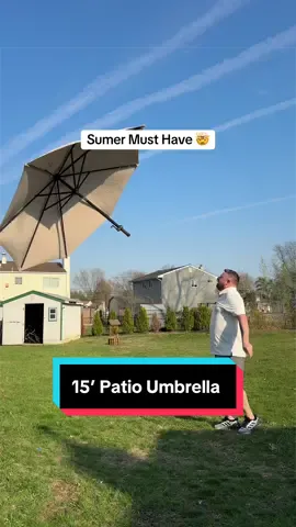 Get some shade in your backyard this summer with 15’ of umbrella…. #tiktokshopcreatorpicks 