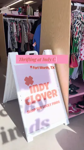found a cute dress, tote, and baggy pants thanks to @Indy Clover Fort Worth 🍀🧡💖 #thrift #recycledfashion #indyclover #indycloverfortworth 