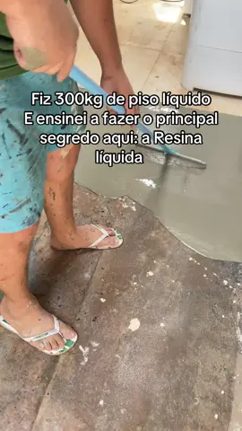 Continuação dos 300kg de piso líquido e mostrando como fazer a resina líquida 