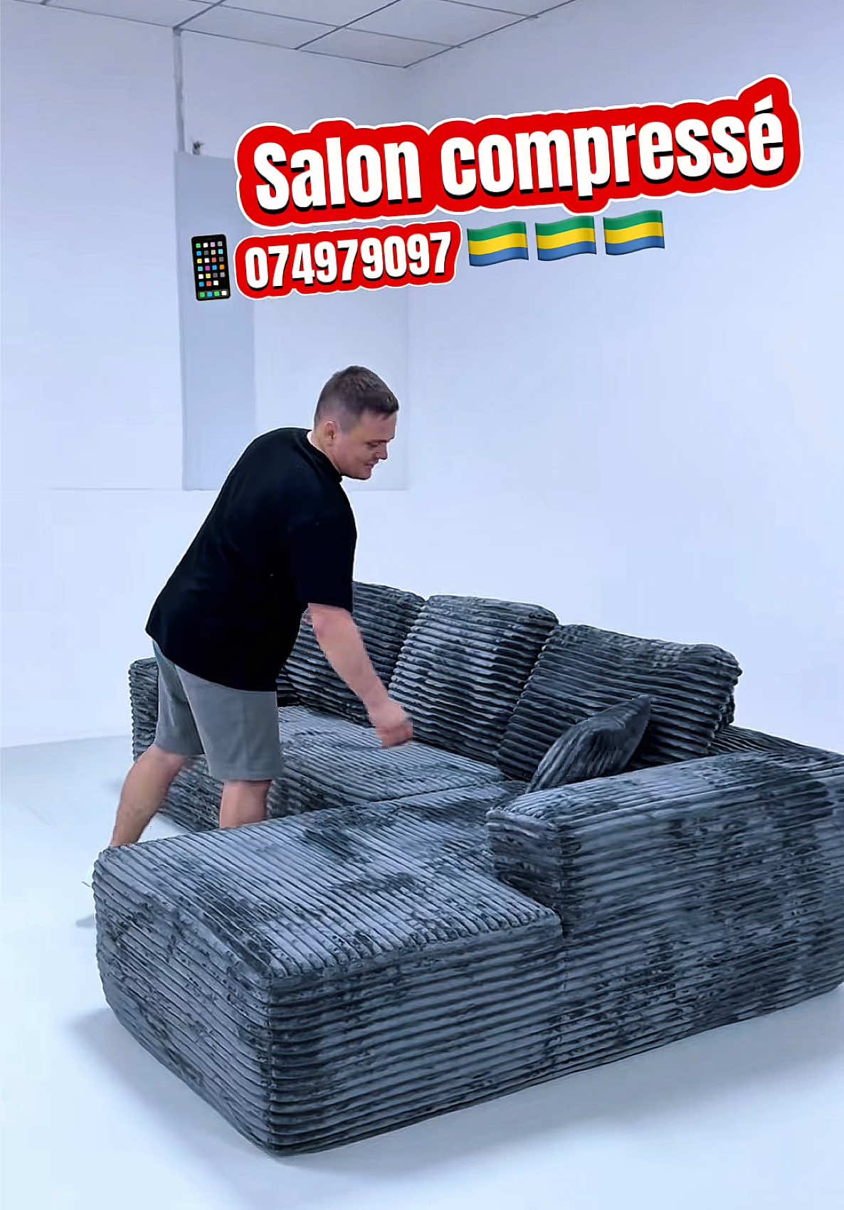 Oui oui… un canapé complet compressé que tu peux transporter facilement et installer en quelques minutes ! 🛋️✨ 🎨 Disponible en : Noir ⚫ Blanc ⚪ Bordeaux 🍷 Gris 🌫️ Bleu 🔵 Orange 🟠 Jaune 🟡 Vert 🟢 🚚 Livraison disponible ⚡ Installation rapide 😍 Confort + design moderne garantis 📱074979097 👉 Idéal pour petits espaces appartements ou business#tiktokgabon #tiktokgabon🇬🇦tiktoklibreville♥️ #electrogaboma #saloncompressé #canapecompressé 