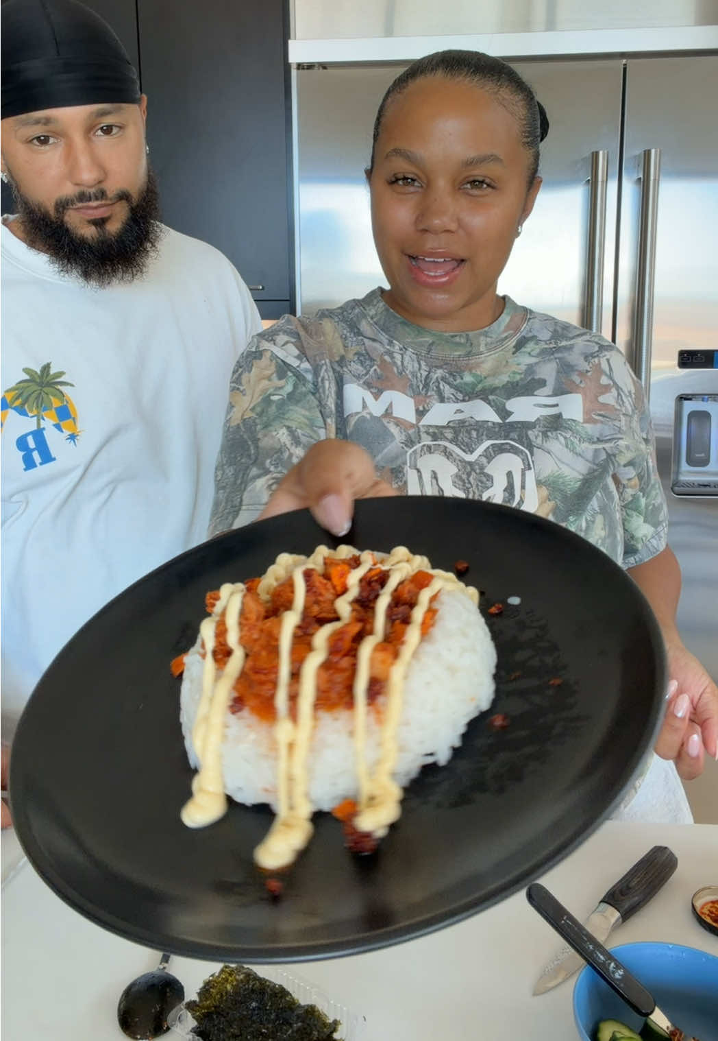Day 2 of making @Zach Davis try things from tik tok shop with me! And this one was actually good :) #tuna #spicytuna 
