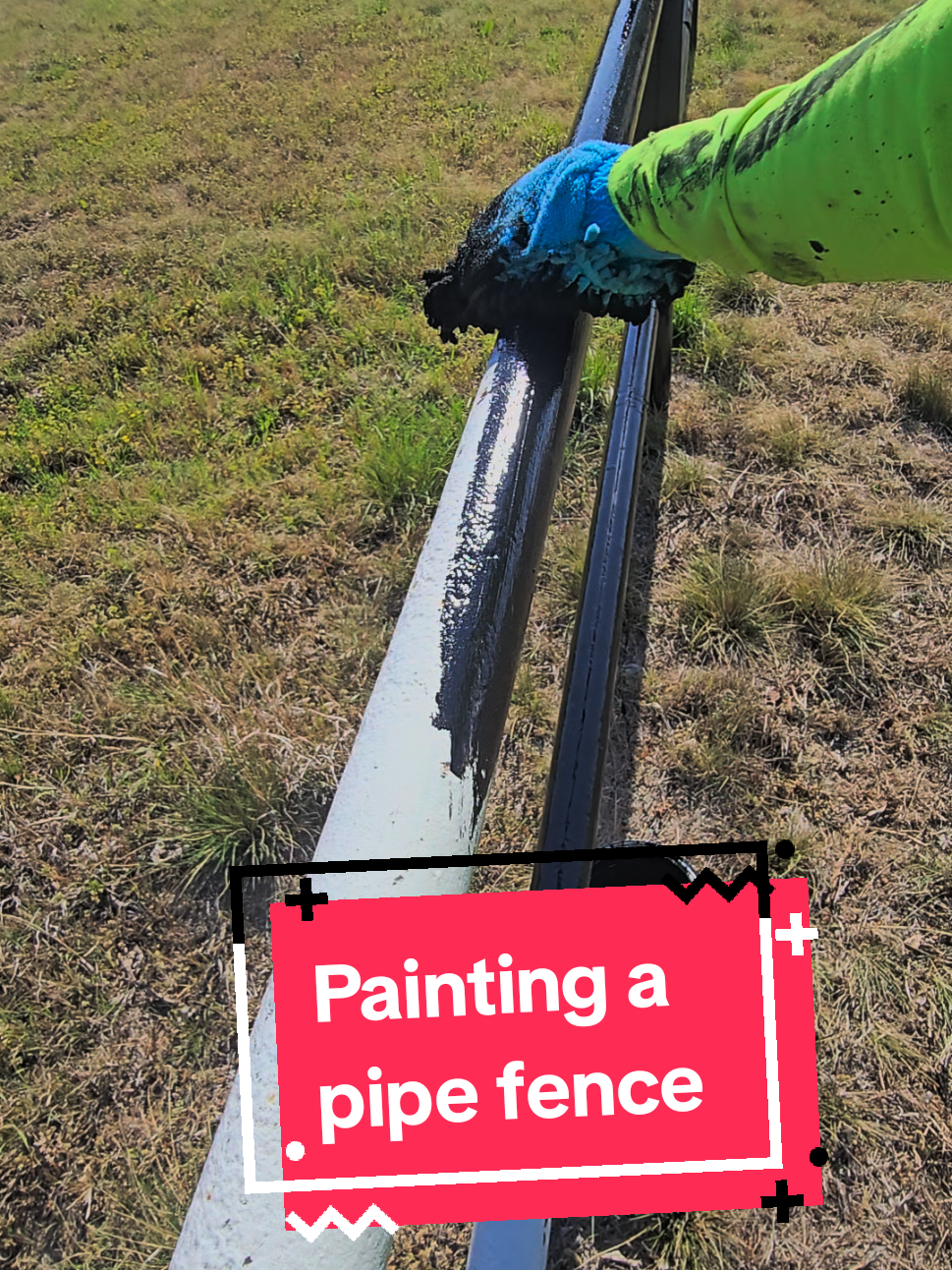 This is the best way to paint a pipe fence.