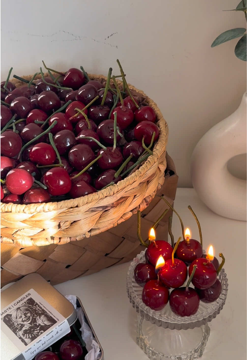 🍒 Fake or real? Watch me make it! Cherry candles 🔥 Full tutorial on my YouTube 👀🎥 @ANASTE_CANDLES #diycandles #cherrycandle #giftidea #handmadecandle #свечивишни 