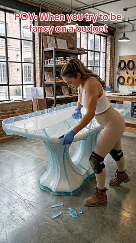 I bulit a Viral Melted Liquid Table with flowing sculptural base 😮‍🔥✨ This table looks like it’s melting… but it’s actually a sculpted masterpiece 🤯 A flowing, liquid-style base paired with a clean tabletop creates a design that instantly stands out. Wait till you see the final finish 👀 #DIY #homedecor #epoxy #foryoupage❤️❤️ #crafts 
