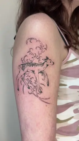 Loved doing these cybersigilism tattoos 😻 Booking April-May in Brooksville FL  Dm me on IG @inkgirlolivia to book! #finelinetattoo #floridatattooartist #girlswithtattoos #deertattoo #tampa