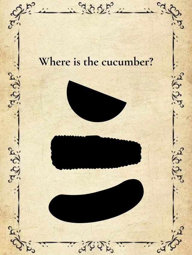 Did you guess the cucumber? #intuition #xzybca #intuitiontest #intuitionchallenge #riddlechallenge 