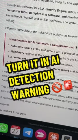 turn it in ai detection is coming for all of us…it’s crazy fr. luckily I’ve still got grubby AI on deck which bypasses turn it in literally every single time. 😤 #turnitin #greenscreen #aidetection #fyp #gptzero 