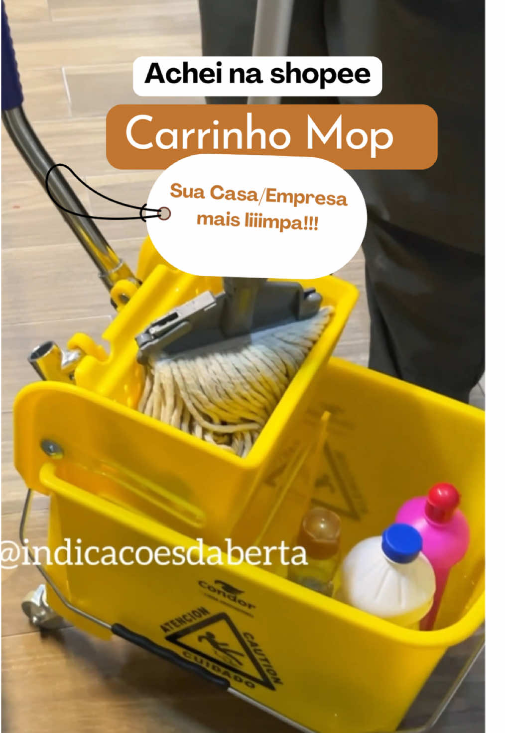 LINK NA BIO ✨ Carrinho Mop de Limpeza Balde 20 Litros Espremedor no carrinho - Kit Limpeza para Empresa / Casa #foryou #acheinashopee 