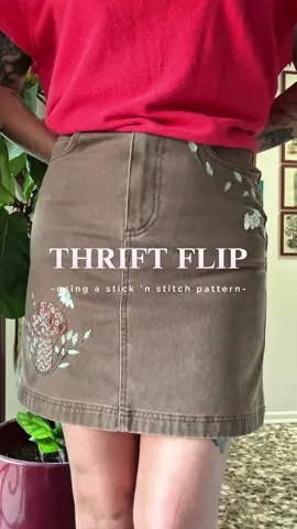 Used our magic mushroom mash-up embroidery and sashiko mending pattern to thrift flip a plain denim skirt. I used a heat erasing pen and eventually @crayola marker to draw some extra foliage around the mushroom and other side of the skirt.  I decided to use the satin stitch around the spots so I could carefully cut little holes in the mushroom, which I love! It gives a small peekaboo effect to a longer skirt for some added oomph.  Stitches I used:  - sashiko patterns: running stitch - mushroom outline- back stitch - mushroom spots- satin stitch - greenery stems- stem stitch - leafs- leaf stitch - flower center- back stitch - flower petals- satin stitch  All of our embroidery mash-up patterns can be used for either mending or decorative embroidery. The possibilities are endless.  I love this pattern so much, I’m glad I finally had the opportunity to stitch it again.  Pattern & supplies available @ socorrosociety.com 