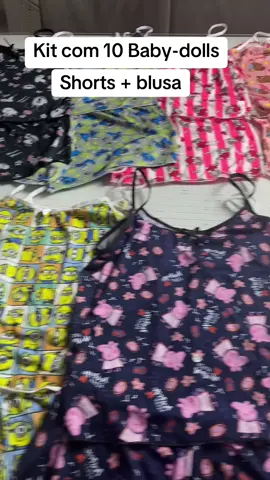 Kit com 10 Baby-dolls #babydolls #pijama #cama  #dormir #infoneller 