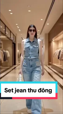 Set jean  thu đông hugo bassic áo vest denim ngắn quẩn jean xuống chất liệu jean mềm mịn##MaiMai17-14kinhdoanhonline ##thoitrang##thoitrangphukiennamnu##xuhuongtiktok##lenxuhuong