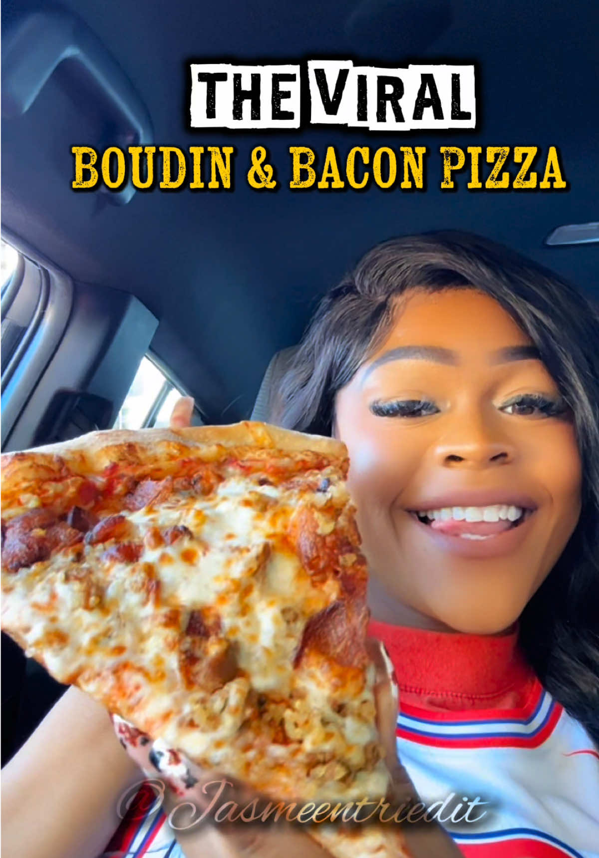 The Viral Boudin & Bacon Pizza  Houstonnnn!! This another one of those spots if you know you know, and if you don’t know, let your cousin put you on. This is an OG staple pizza place in downtown Houston. They are known for selling pizza by the slice and they’re open late. There’s been a buzz around the Internet about this viral Boudin and bacon pizza, so yall know I had to go try it for us.  The pizza is made fresh to order which I love. They have thick cuts of real bacon on it but I wish it had more boudin for the price. Overall the pizza is very good and I think yall should try it ⭐️8.7⭐️  📍 @frankspizzatx 417 Travis st  #houstonfoodie #houstonfood #food #boudin #Foodie 
