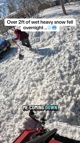 Was she happy i showed up or upset i was late? 🤔😅 #fyp #snowremoval #helpsomeone #snowstorm #helpothers 