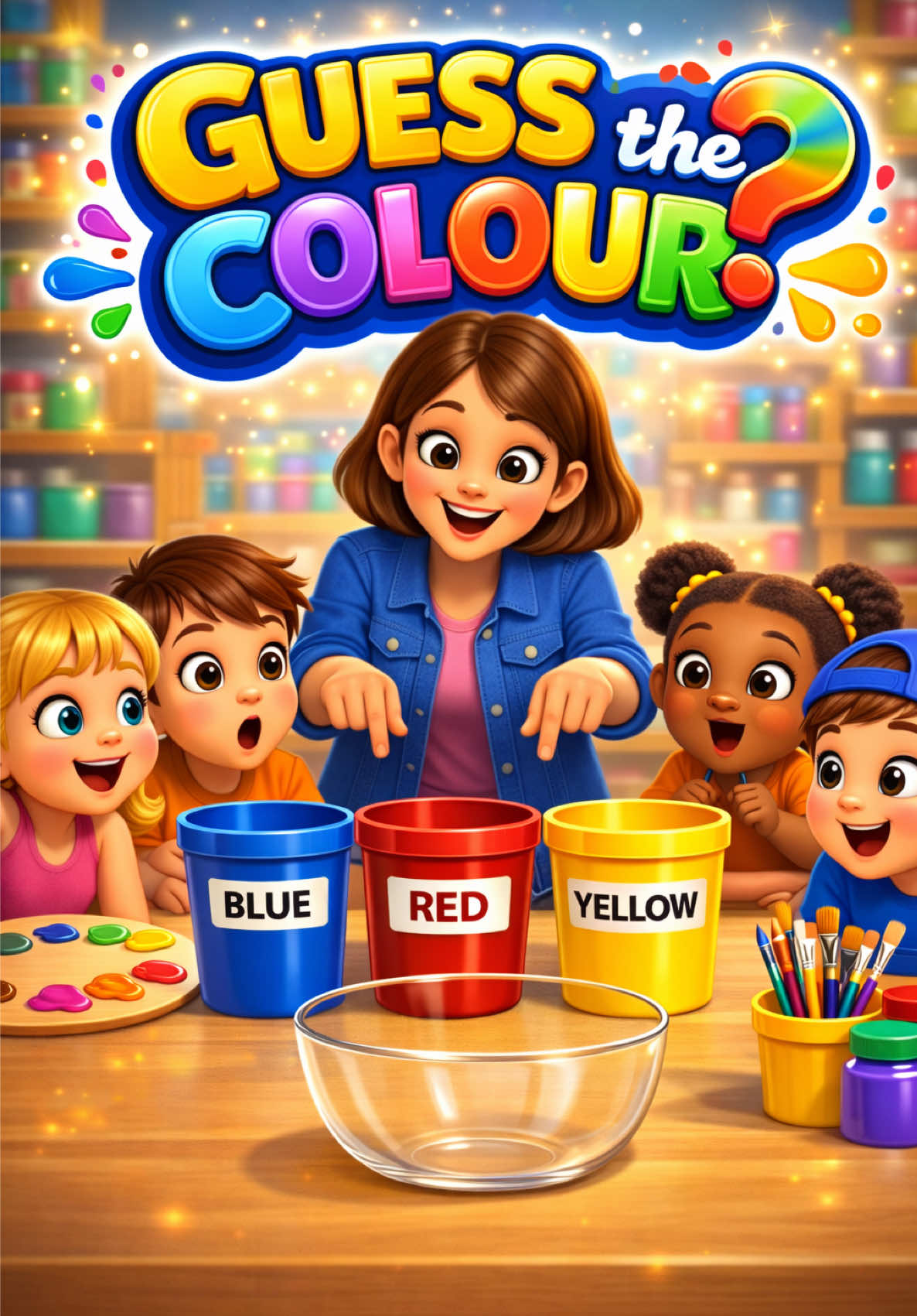 Guess the Colour? 🎨 Fun Colour Mixing Game for Kids | Learn Colours for Toddlers Watch the FULL video on our Youtube Channel. Welcome to this fun and interactive Guess the Colour game for kids! 🎨 In this exciting learning video, children will watch colours mix together and try to guess the new colour before it appears! Perfect for toddlers, preschoolers, and young learners aged 2–6. 🌈 What kids will learn: Primary and secondary colours Colour mixing (red + blue = purple, yellow + blue = green, and more!) Early thinking and guessing skills Fun and engaging visual learning This video is designed to be bright, playful, and educational, helping kids learn through fun and interaction. Great for home learning, preschool, or just a fun activity! 👉 Don’t forget to pause the video and ask your child: “What colour do you think it will be?” 👍 Like, Subscribe & Share for more fun learning videos! #GuessTheColour #LearnColours #KidsLearning #PreschoolLearning #Peekabookidstvchannel