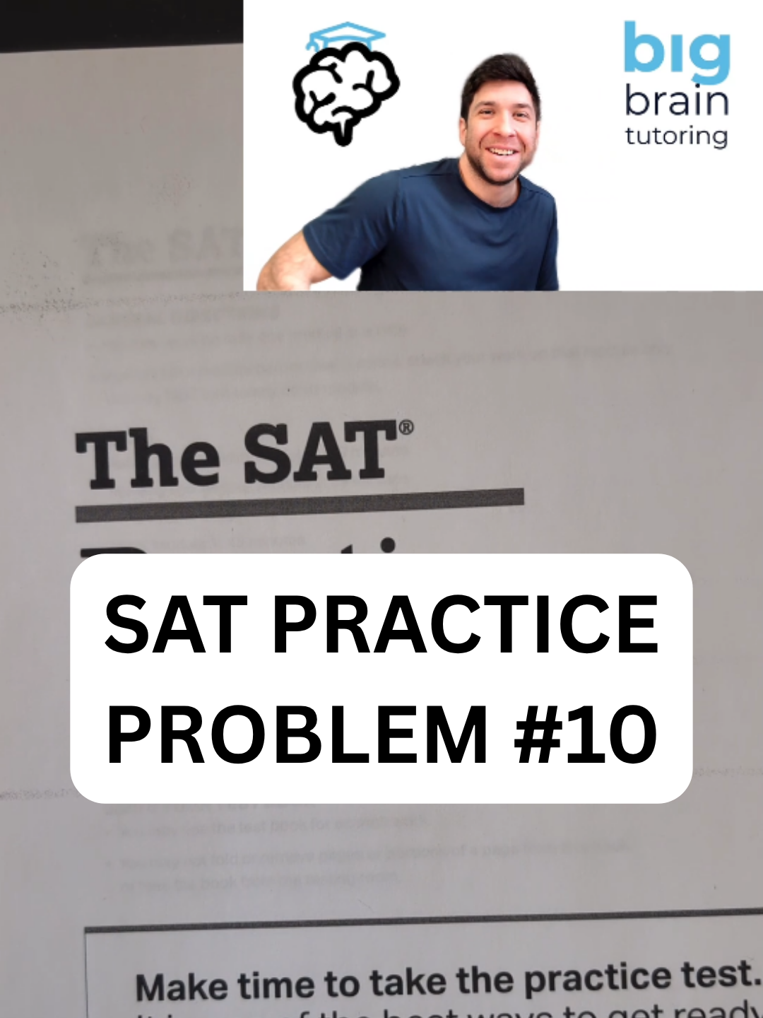 90% of students get this type of SAT question wrong… here’s why. 👀 It’s not because the math is too hard. It’s because most students fall into the trap the test is designed to set. In  this breakdown, we show exactly how to approach this problem the smart  way — so you don’t waste time or lose easy points on the SAT. Here’s what’s really going on in questions like this: 📌 They look more complicated than they actually are 📌 They push you to overcalculate 📌 They reward students who recognize patterns fast Most students: – Rush into solving – Miss key details – Use longer methods than necessary But once you learn to pause, analyze, and choose the right strategy… these “hard” questions become some of the easiest points on the test. Because the SAT isn’t just about solving — it’s about solving efficiently under pressure. If this helped you: 💾 Save this for your next study session 💬 Comment “PRACTICE” if you want more SAT breakdowns 📤 Share this with a friend taking the SAT #SATPrep #SATMath #SATPractice #TestPrep #StudySmart #CollegePrep #MathTips #StudentSuccess #BigBrainTutoring #SATHelp #fyp