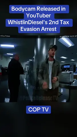 Bodycam Released in YouTuber WhistlinDiesel's 2nd Tax Evasion Arrest#cops #copsontiktok #police #policeofficer #cop 