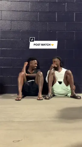 Post match talks 🤝 @Vini Jr. @Eduardo Camavinga #FrancevsBrazil #RoadTo26 #Boston #SportsTok #Brazil France 