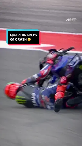 @fabioquartararo20 suffered a rare T17 crash during Q1 😔 #USGP 🇺🇸 #MotoGP #FabioQuartararo 