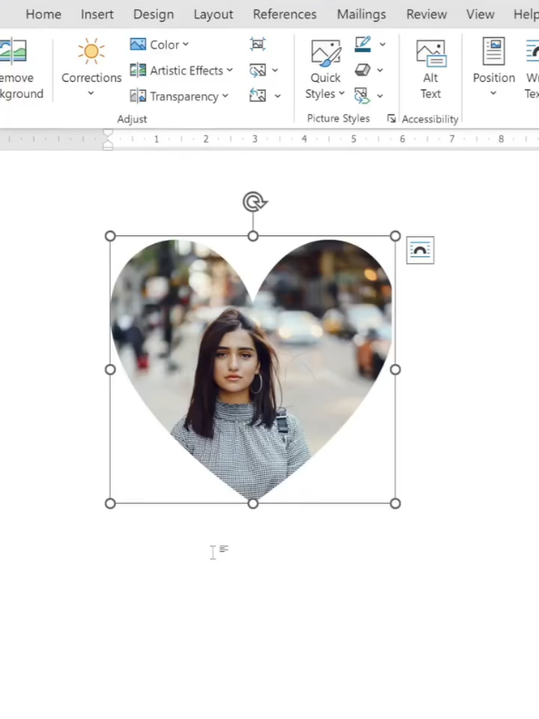 Crop Image into any Shape using Ms Word #viral #computer #laptop #shorts #pc 