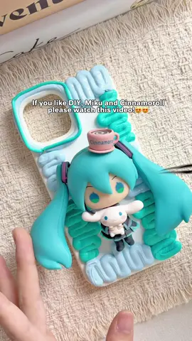 ASMR making Miku & Cinnamoroll decoden phone case #DIY #handmade #decodencase #foryou #asmr 