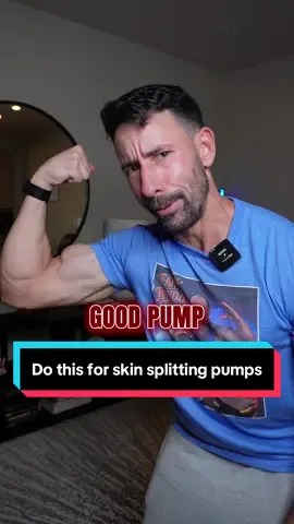 Skin splitting pumps. If you add a pinch of salt to your water, consume about 30-50 grams of simple carbs and about 8 grams of l-citrulline, your veins are gonna pop, and your muscles are going to blow up like balloons. #Fitness #weightlifting #over40