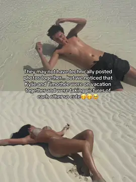 Love them so much 🥹🥹🥹They may not have technically posted photos together… but we noticed that Kylie and Timothée were on vacation together and were taking pictures of each other so cute#kyliejenner #foryou 